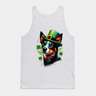 Lancashire Heeler Dons Leprechaun Hat for St Patrick's Day Tank Top